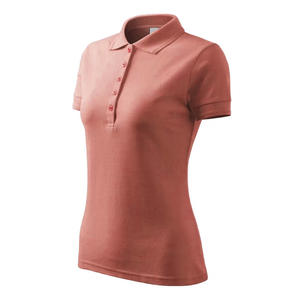 2024, la mejor calidad de verano personalizable para mujer, camisetas cómodas de punto transpirable de algodón/poliéster, cuello levantado informal - Product Image 6