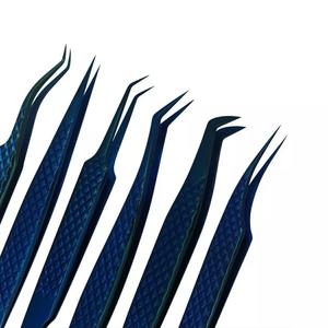 Pinzas de acero inoxidable para cejas, Clip de cabeza inclinada personalizado de alta calidad, venta al por mayor, paquete de artículos OEM - Product Image 2