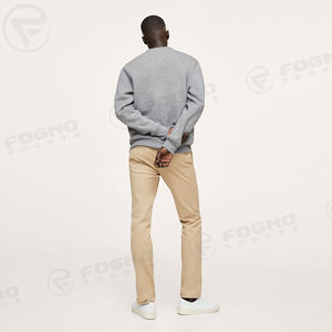 Sudadera Premium Gris Jaspeado Lisa para Hombre, 100% Algodón, Logotipo Personalizado, Venta al por Mayor, Sudadera Básica de Cuello Redondo para Hombre - Product Image 2