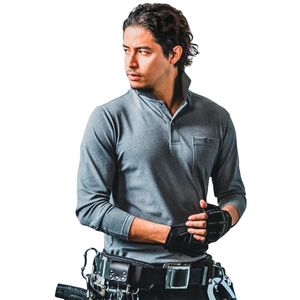 BURTLE Unisexe Polo à manches longues 665 Stretch Résistant aux odeurs Respirant Dry Pique Mesh Disponible en M L LL 4L 5L 6L - Product Image 1