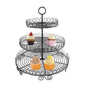 Juego de Soportes Redondos para Tartas Dorados Personalizables, Suministros para Bodas/Fiestas de Cumpleaños con Soporte para Cupcakes, Exhibidor de Postres de Metal - Product Image 5