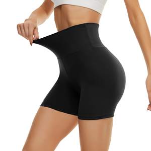 Personalizado gimnasio deporte fitness entrenamiento sin costuras mujeres pantalones cortos con bolsillos de cintura alta entrenamiento Spandex correr Yoga pantalones cortos - Product Image 1