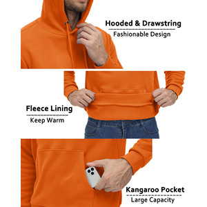 Sudaderas con capucha en blanco de alta calidad, venta al por mayor, jersey con logotipo personalizado liso, sudaderas con capucha unisex para hombre, sudaderas con capucha de invierno de peso pesado en blanco para hombre - Product Image 2
