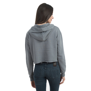 Sudadera con capucha y Top corto personalizado para mujer, sudaderas informales, Jersey recortado, Sudadera con capucha de gran tamaño para mujer, servicio OEM al por mayor - Product Image 4