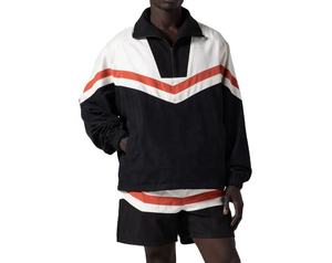 Couleurs contrastées, fermeture éclair personnalisée, rétro, homme, color block, toile imprimée, hiver, meilleure qualité, col montant épais, chauffant, matelassé - Product Image 5