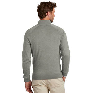 Pull à col montant en coton texturé de qualité supérieure, coupe classique, gris uni, 100% coton - Product Image 2