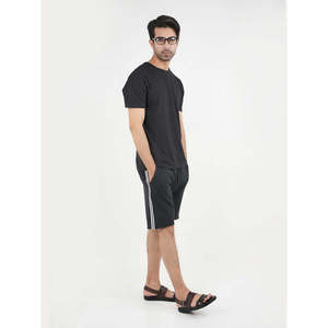 Shorts en tissu éponge BELLONA pour l'été, style sportif et décontracté, respirants, 100 % coton, taille élastique, logo, longueur genou, tricotés en polyester - Product Image 1