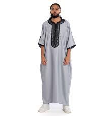 Venta caliente ropa islámica manga corta hombres Thobe Jubba Pakistán hecho nueva llegada cómodo hombres Jubba manga corta personalizada - Product Image 3