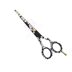 Tijeras de Peluquería Profesionales de Alta Calidad con Borde Afilado y Reposadactil Dorado |   Tijeras Profesionales para Peluquería, para Recortar y Peinar el Cabello - Product Image 6