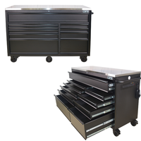 Carrello Portautensili CSPS 52 Pollici con 10 Cassetti, Certificato OEM ISO9001, per Officina Meccanica, con Ruote, in Acciaio Verniciato a Polvere di Alta Qualità