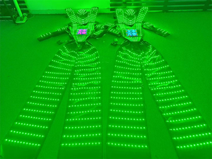 Costume de robot lumineux à barres LED RGB, armure lumineuse, vêtements, <span class=keywords><strong>casque</strong></span>, tenues - Product Image 6