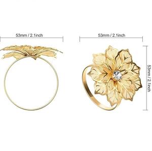 Flower Design Multi Colours <b>Napkin</b> Rings High Quality Material for <b>Wedding</b> Birthday & Any Other Occasion Gifts - Product Image 4