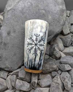 High Demand Eco-Friendly Handmade Viking Drinking Horn <b>Tumblers</b> Set Modern Style Cups Bottle Opener <b>Wine</b> SANIYA HANDICRAFT - Product Image 1