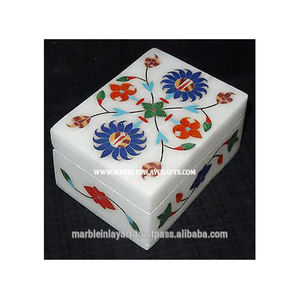 Caja Rectangular con incrustación de mármol para decoración del hogar - Product Image 1