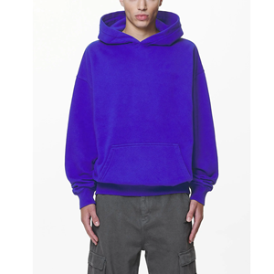 Sudaderas con capucha de algodón de 400gsm de peso pesado para hombre, logotipo personalizado grueso de alta calidad, bordado, patrón sólido, con capucha, gran tamaño, esencial - Product Image 4