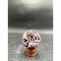 Sphère de cristal géode en agate de raisin naturelle polie, creuse, 6-8 cm, intérieur élégant pour la décoration intérieure