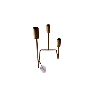 Portavelas de hierro de Metal de cobre antiguo, soporte elegante para centro de mesa para juegos de regalo de oficina de aniversario de Navidad - Product Image 1
