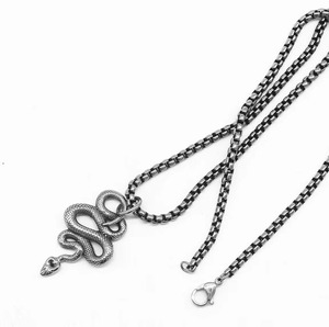 Hip-hop New Nọc Rắn Mặt Dây Chuyền Khốc Liệt Mắt Rắn Vua Vòng Cổ 316 Thép Không Gỉ Động Vật Người Đàn Ông Của Đồ Trang Sức Quyến Rũ - Product Image 2