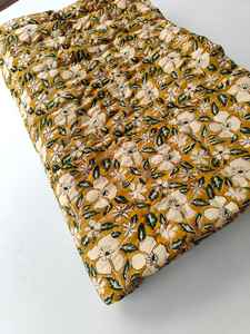 Edredón Queen de Algodón con Estampado Floral Teñido a Mano, Estilo California, Cálido para Invierno - Product Image 6