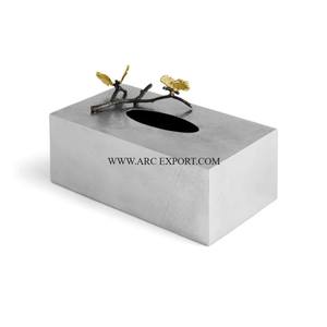 Porte-papier de soie en métal argenté pour table, décoratif pour hôtel, classique, nouveau look, distributeur de mouchoirs en papier pour fête de mariage - Product Image 4