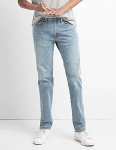 Jeans confortables pour hommes, tissu extensible et respirant avec style streetwear délavé pour un confort quotidien en hiver - Product Image 4