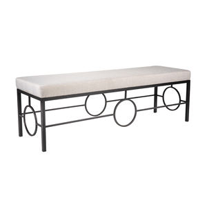 Banc de salle à manger en fer fabriqué à la main avec coussin rembourré et usine de design de cercle artistique Usine de meubles en métal - Product Image 1
