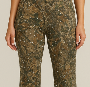 ผู้ผลิตและผู้จัดจำหน่ายกางเกงเลกกิ้งลายพรางแบบขายส่งประดับด้วยคริสตัล |   แบบยืดหยุ่นพิเศษ |   OEM แบรนด์ส่วนตัว - Product Image 3