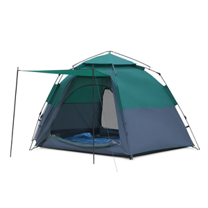 Carpa Domo Hexagonal Verde Oscuro 280x240x160 cm Doble Capa 210D Oxford y Algodón con Varillas de Fibra de Vidrio - Product Image 2