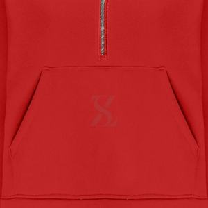 Sudaderas con capucha de algodón de alta calidad para mujer Sudaderas con media cremallera de fábrica personalizadas con cuello simulado lavado y bordado Servicio OEM - Product Image 6