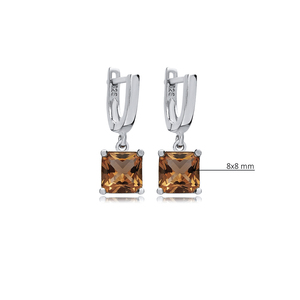 8x8มม. รูปทรงยุ่งเหยิงต่างหูหิน sultanite 925สเตอร์ลิงเครื่องประดับตุรกี - Product Image 2