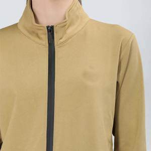 Survêtement à fermeture éclair pour femmes, ensemble de vêtements de sport extensibles de haute qualité avec veste à fermeture éclair et pantalon de survêtement idéal pour les activités quotidiennes - Product Image 3