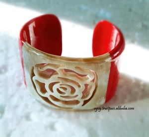 VC37 <b>Fashion</b> <b>Bracelet</b> Elegant Buffalo Horn Bangle Jewelry - Product Image 1