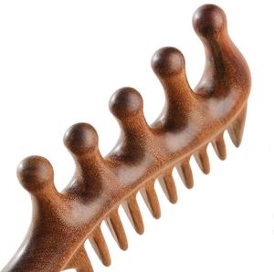 Peine Tradicional Ecológico de Madera de Neem Natural Pulida para el Cuidado del Cuero Cabelludo Anticaspa, Forma Personalizada para el Cuidado Diario en el Hogar - Product Image 2