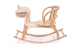 High quality Rattan Toddler Rocking <b>Unicorn</b> <b>Chair</b> Toy for Kids Eco-Friendly Wicker Baby Rocker Seat Nursery Room Furniture Decor - Product Image 3