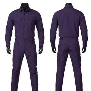 Uniforme de sécurité tactique noir en polycoton premium 240 GSM, tenue de patrouille avec poches cargo, uniforme de garde de sécurité - Product Image 4