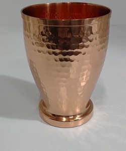 Nouveauté Tumbler en cuivre martelé antique plaine pour la bière verre métallique personnalisé - Product Image 4