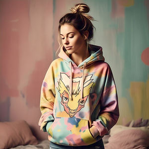 Sudadera con Capucha Oversize para Mujer, Tejido Grueso de 460 GSM, Corte Holgado, Estampado Digital, Invierno - Product Image 5