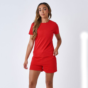 ชุด2ชิ้นสำหรับผู้หญิงชุดผ้าฝ้าย100% สำหรับผู้หญิงชุด2ชิ้นสำหรับฤดูร้อนดีไซน์โลโก้ OEM ตามสั่ง - Product Image 6