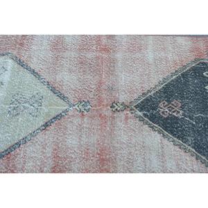 3.2x7.4 ft Vintage Rug, <b>Red</b> Floral Turkish <b>Wool</b> Rug - Product Image 5