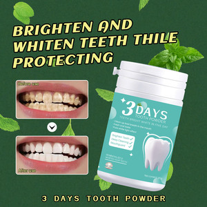 3 días DIY Natural Herbal Mineral Mint Active Black Charcoal Diente Blanqueamiento en polvo - Product Image 2