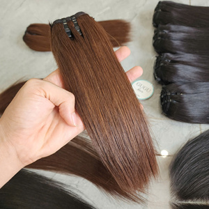 Vietnamien Double Tiré 8-30 Pouces Os Perruque Droite Os Droite Haute Qualité Extensions de Cheveux Vierges Vietnam Trame En Gros - Product Image 1