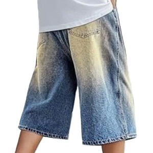 กางเกงยีนส์ทรงหลวมไซส์ใหญ่พิเศษสำหรับผู้ชายกางเกงยีนส์มีกระเป๋าตกแต่งหมุดสไตล์วินเทจฤดูใบไม้ร่วงฤดูใบไม้ร่วง - Product Image 2