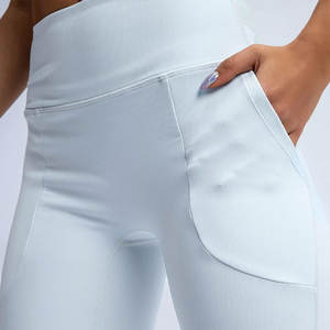 Conjunto Deportivo para Mujer Tallas Grandes, Precio al por Mayor, Parte Delantera Sólida, Alta Calidad, 100% Algodón, Shorts para Yoga - Product Image 3