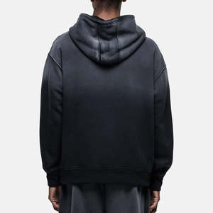 Pull d'hiver pour homme, coupe ample, poids lourd, délavé à l'acide, 100% coton, OEM ODM, écologique, épaules tombantes - Product Image 5