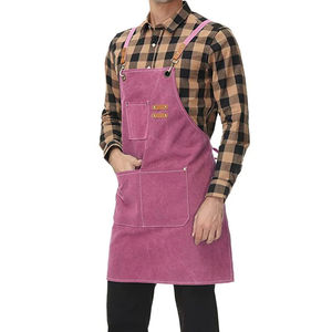 100% Cotton Canvas <b>Work</b> Bib 8oz Cross-Back with Adjustable Straps & Tool Pockets Long-lasting Kitchen Cleaning <b>Apron</b> - Product Image 3
