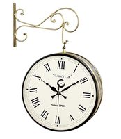 Horloge suspendue de style gare antique couleur dorée décoration de maison de luxe mouvement à quartz dernière conception article nautique