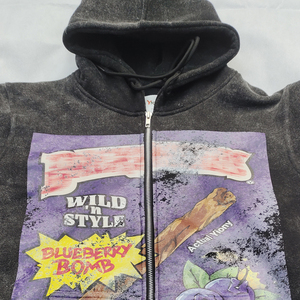 Sudadera con Capucha Oversize de Algodón 100% Felpa Transpirable con Lavado Ácido Estilo Vintage, Diseño Liso para Invierno, Estilo Urbano - Product Image 2