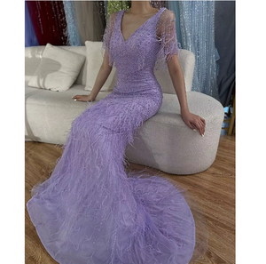 Robe de soirée sophistiquée, détail tissé, robe de soirée élégante, femmes, nouvelle arrivée à Dubaï, occasion formelle, motif satiné - Product Image 3