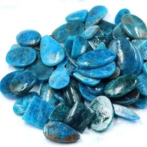 Pierres précieuses TASBIYA GEMS, apatite bleue naturelle, qualité commerciale, taille ovale, cabochons en vrac, 10-30g, pour la fabrication de bijoux - Product Image 1