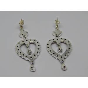 ต่างหูแฟชั่นสีเงินสเตอร์ลิง925ปะการังอัญมณีสำหรับเด็กผู้หญิงและผู้หญิง Item-E0588-GS ของขวัญ - Product Image 1